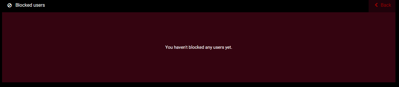 An empty blocklist. An empty blocklist.
